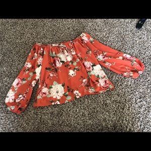 Off the shoulder floral top